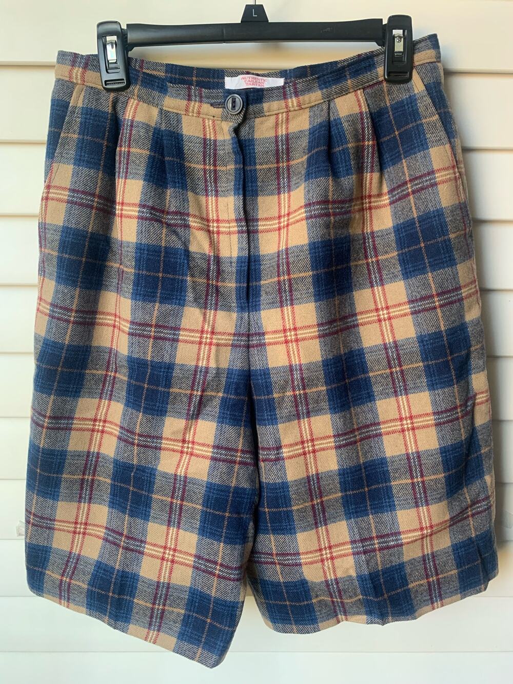 Vintage Pendleton Cailean Tartan Plaid Wool High Waisted Shorts Women's 14